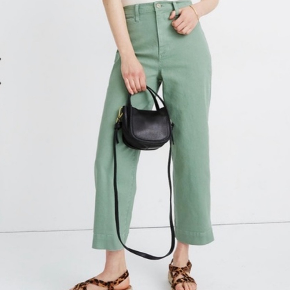 Tall Curvy Slim Emmett Wide Leg in Pistachio 28t